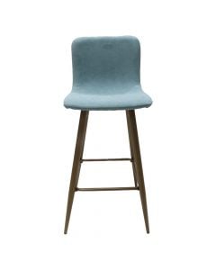 Bar stool, Scargill, metal structure, pu seat, mint, 42x49.5x100cm