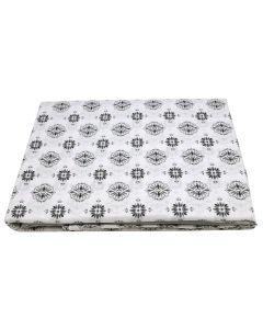 Duvet cover set, single, cotton, gray/white, 160x240+10 cm (x1); 90x200+30 cm (x1); 50x80+5 cm (x1)