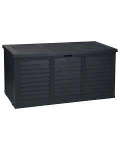 Storage box, plastic, anthracite, with lid, with handle, 120x52xH58 cm, 380 lt