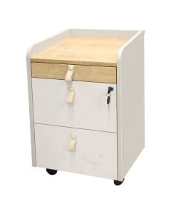 Office desk drawer, KSN 05 Enjoy, 2 drawers, melamine, beige, 42x50xH65 cm