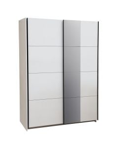 Wardrobe, Gard 150 OG, melamine, white, 145.5x61xH205.5 cm
