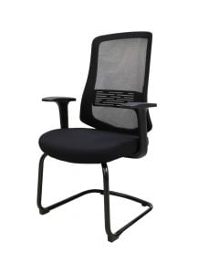 Karrige zyre, me mbështetëse koke, krahë pp, bazë metalike e veshur me ngjyrë të zezë, e zezë