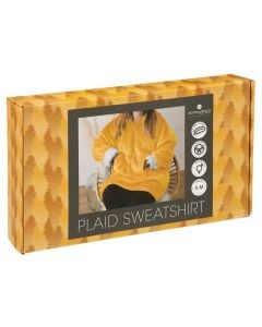 Throw hooded flannel, S-M, polyester, yellow, 70xH106 cm