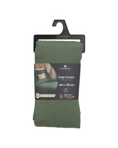 Bed linen, Landiha, cotton, green, 140x190 cm
