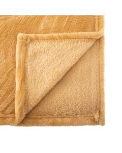 Blanket, double, Zoa, polyester, yellow, 180x230 cm