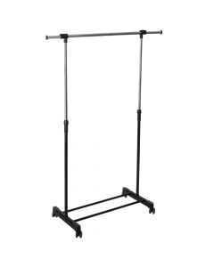 Clothes rack, Icare, steel/pvc, black, 120x42xH165 cm