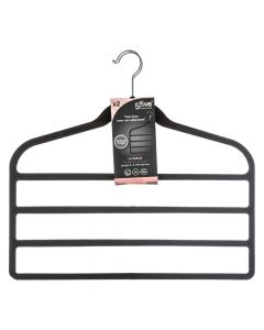 Clothes hanger, set 2 pieces, abs/nylon, black, 45 cm