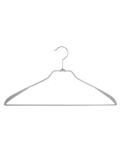 Clothes hanger, set 2 pieces, metal/pvc, grey, 44xH23.5 cm