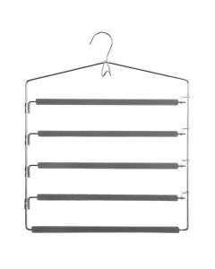 Pants hanger, Eva, metal, grey, 37xH44 cm