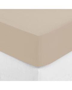 Çarçaf dysheku dopjo, Carina, pambuk, bezhë, 160x200 cm