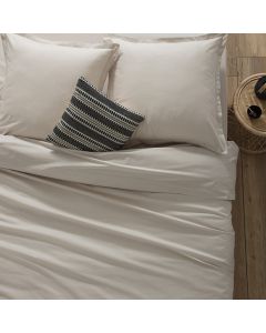 Double quilt cover, Carina, cotton, beige, 240x220 cm