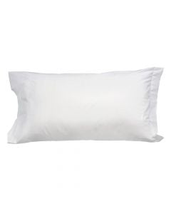 Pillow cases (x2), cotton, white, 50x80 cm