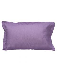 Pillow cases (x2), 80% cotton/ 20% polyester, purple, 50x80 cm
