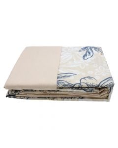 HomeLife bedlinen set, double, 20% polyester/ 80%cotton, blue/beige, 240x240cm; 160x190 cm; 50x80 cm (x2)