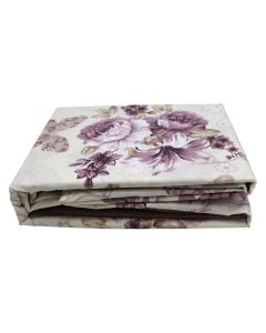 Çarçafë set HomeLife, dopjo, 20%  poliester/ 80% pambuk, uthull me lule, 240x240 cm; 160x190 cm; 50x80 cm (x2)