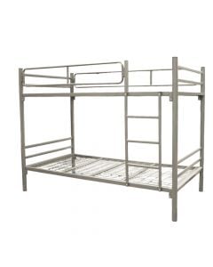 Bunk bed, metal structure, dark grey, 90x190 cm
