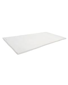 Mattress topper, single, memory foam, microfiber, white, 90x190x3 cm