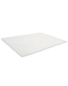 Mbishtresë dysheku, dopjo, sfungjer memory, mikrofibër, e bardhë, 160x190x3 cm