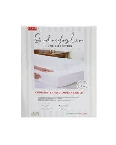 Mattress protector waterproof, double, polyester, white, 160x200+30 cm