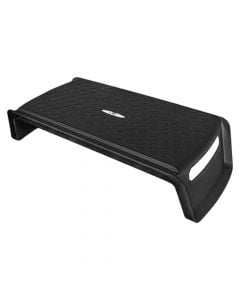 Support for monitor and laptop, plastic, black, 58.6x25.7xH12.5 cm