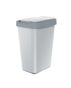 Garbage bin, Compacta, plastic, grey, 26x19.5xH37 cm
