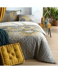 Bedlinen set, double, cotton, colorful, 260x240 cm; 63x63 cm (x2)