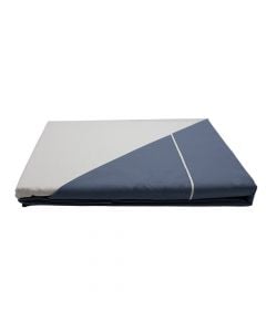 Carcaf set, dopjo, pambuk, blu/e bardhë, 240x240 cm; 160x190 cm; 50x80 cm (x2)