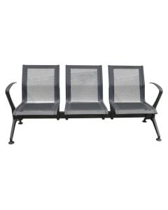 Karrige statike pritje, 3 copë, strukturë metalike, antrasit