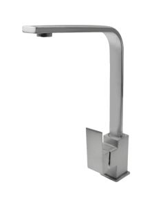 Rubinet lavapjate, Dishidun, bronzi, katror, argjend mat, tuba fleksibël 1/2"