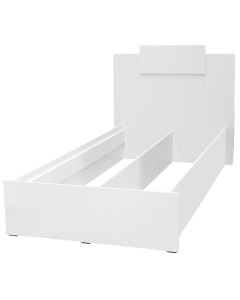 Krevat, melaminë, e bardhë, 100x205xH106 cm (90x200 cm)