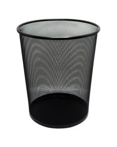 Kosh metalik, rrethor, rrjetë, i zi, 29.5x29.5x34 cm