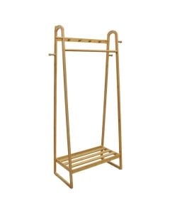Clothes rack, bamboo, natural, 70x40xH162 cm