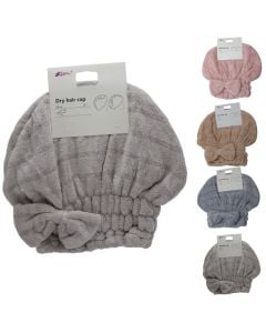 Peshqir për flokët, ngjyra të ndryshme, mikrofibër, 31x25 cm