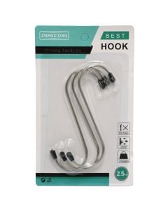 Varëse metalike, set 3 copë, argjendi, 11x4 cm