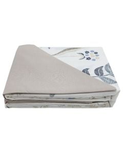 Bedlinen set, single, cotton, brown/white, 160x240 cm; 90x190+25 cm; 50x80 cm (x1)