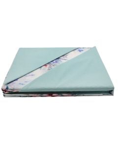Bedlinen set, double, cotton, mint/white, 240x240 cm; 160x190+25 cm; 50x80 cm