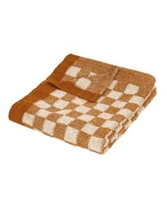 Batanije, pambuk, portokalli/ bezhë, 130x180 cm