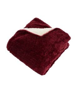 Batanije, poliester, e kuqe/ e bardhë, 130x170 cm