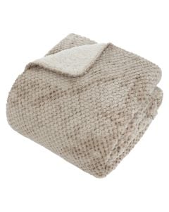 Batanije, poliester, bezhë/ e bardhë, 130x170 cm