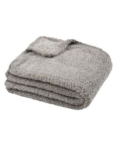 Blanket, 100% polyester, grey, 130x160 cm