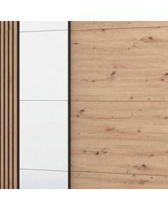 Wardrobe, Ascalon, oak, natural, 220x61xH217.5 cm