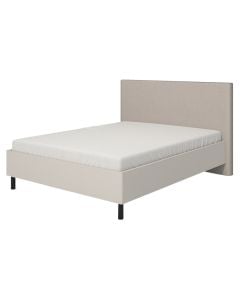 Double bed, Serdica, MDF, white, 191x214xH115 cm (mattress support not included)