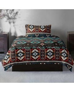 Duvet cover single set, polyester, multicolor, 160x220 cm; 90x200+30 cm (fitted); 50x75 cm