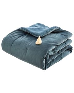 Bed runner, Sonia, polyester, blue, 80x180 cm
