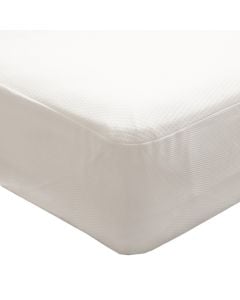 Mattress cover, water proodf, cotton+polyester, white, 90x200 cm
