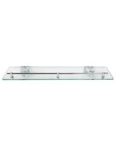 Glass Shelf 12x52cm.Zinc bracket.