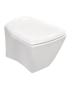 WC, Selinion, me montim ne mur, porcelan, e bardhe, 55xH37 cm