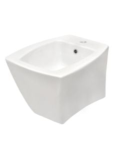 Wall mounted, e bardhe, porcelan, Bidet, H43x37x55 cm