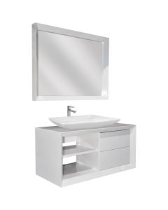 White, MDF, Toilete cabinet