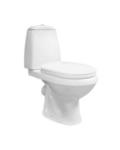 WC, , me montim ne toke, dalje anesore, porcelan, e bardhe, 63.5x35xH77 cm
